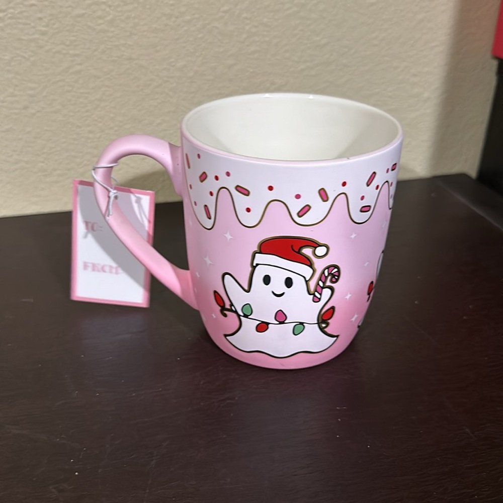 New Christmas Ghost Mug Peppermint & Pine Soft Touch - Picture 3 of 4